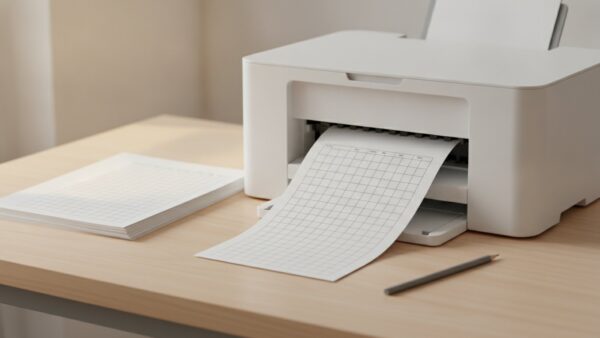 kniffel vorlage ausdrucken Drucker gibt eine leere Kniffel-Vorlage zum Ausdrucken auf DIN A4 aus