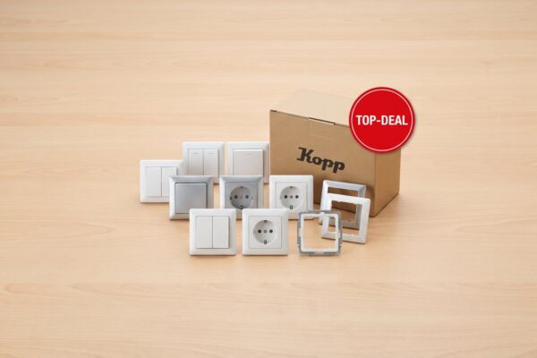 kopp lichtschalter steckdosen set Kopp Lichtschalter, Steckdosen und Abdeckrahmen Set