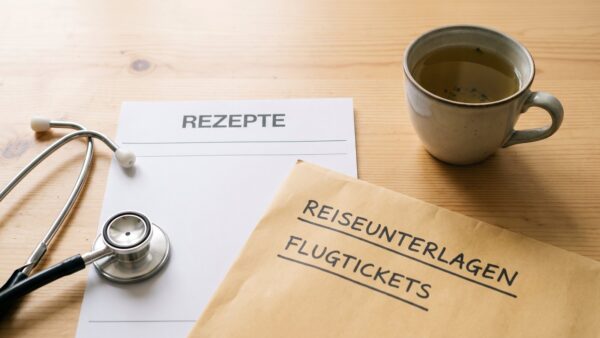 Kreuzfahrt wegen Krankheit stornieren: ärztliches Attest und Reiseunterlagen