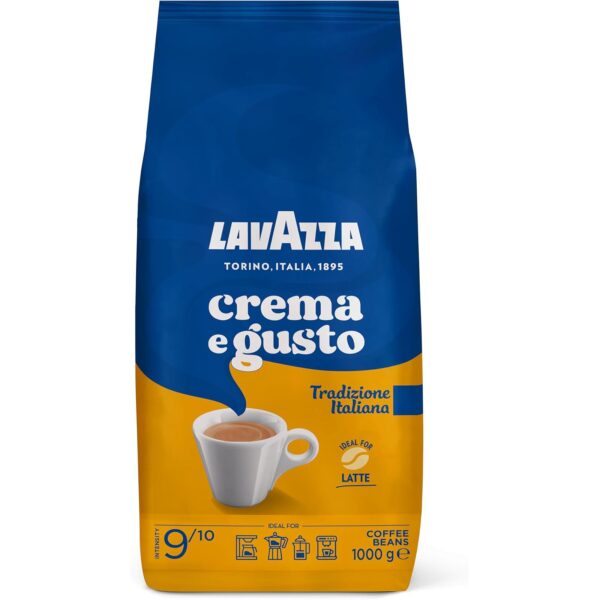 Lavazza Crema e Gusto Tradizione Italiana Geröstete Kaffeebohnen 1 kg Packung
