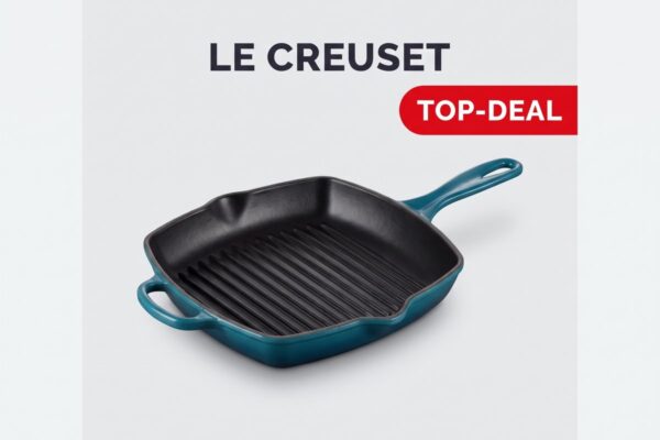 le creuset signature grillpfanne 26cm Le Creuset Signature quadratische Grillpfanne 26 cm aus emailliertem Gusseisen