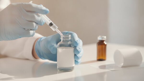 liquid mischen praxis Nikotinshot richtig mischen: Handschuhe, Spritze und beschriftete Flasche