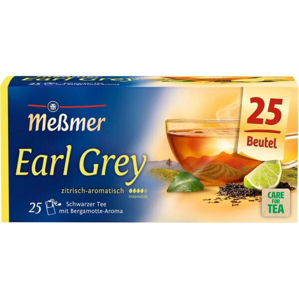 messmer earl grey schwarztee 25 teebeutel Meßmer Earl Grey Feiner Schwarztee mit Bergamotte-Aroma 25 Teebeutel