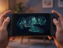 Metroid Ravenous: 2D-Action-Adventure auf einer Handheld-Konsole spielen (Symbolbild)