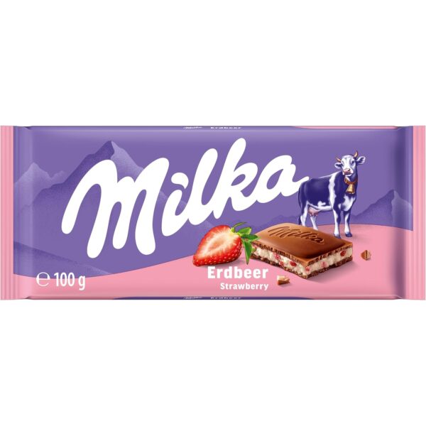 milka erdbeer schokolade 5er pack Milka Erdbeer Schokolade, 100 g (5er Pack)