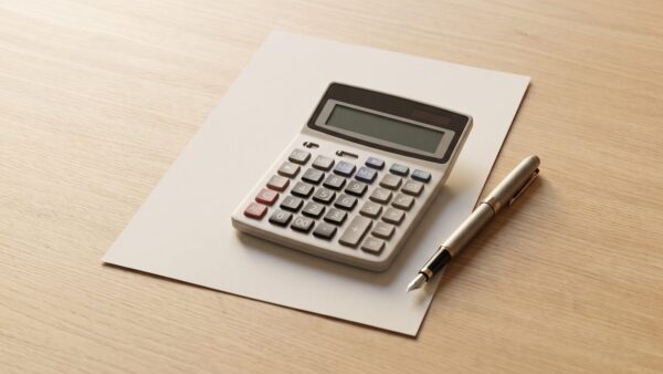 mindestlohn 2027 bild 1 Lohnabrechnung und Taschenrechner auf einem Schreibtisch
