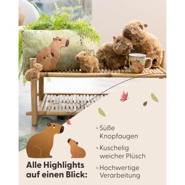 NICI Capybara Kuscheltier Capy-Barbara im Größenvergleich