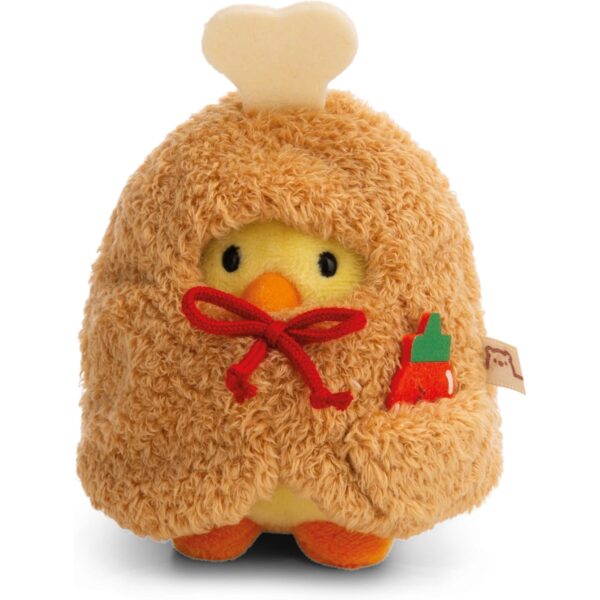 NICI Kuscheltier Küken Tschieps 8cm mit Chilisoße und Hähnchenkeulekostüm in Geschenkbox