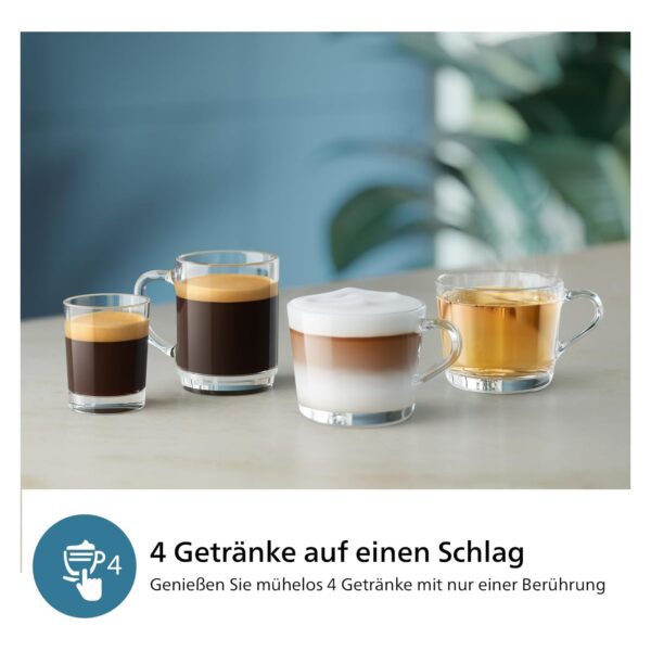 philips lattego 2300 getraenke Philips LatteGo 2300: vier Kaffeespezialitäten