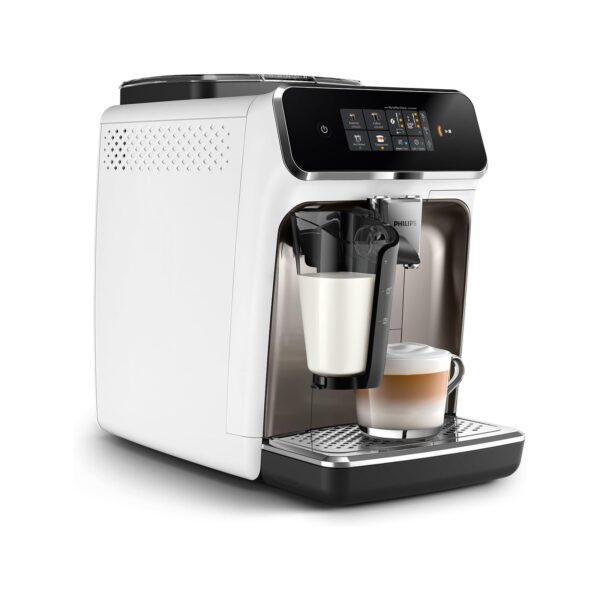 philips lattego 2300 seitenansicht Philips LatteGo 2300 Kaffeevollautomat mit LatteGo-Milchsystem