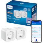Philips Smart Lighting Smart Plug Matter Typ F, Connected by WiZ, 2 Pack