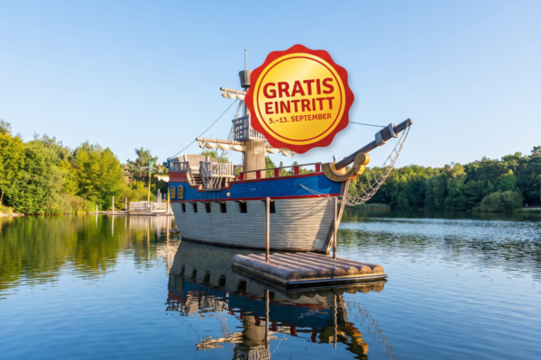 playmobil funpark gratis eintritt PLAYMOBIL-FunPark bei Nürnberg: Piratenschiff am See, Aktion mit gratis Eintritt vom 5. bis 13. September 2026