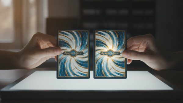 pokemon karten verkaufen 4 echtheit vergleich Zwei Sammelkarten werden im Gegenlicht auf Echtheit verglichen