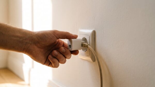 Powerline-Adapter wird direkt in die Wandsteckdose gesteckt