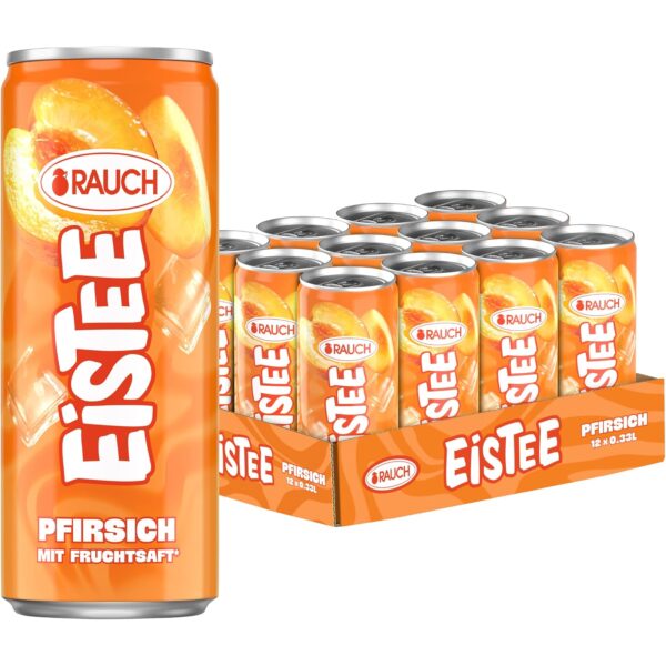 rauch eistee pfirsich 12er dosen spar abo Rauch Eistee Pfirsich | Erfrischendes Getränk | 12x 330ml Dosen