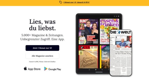 readly 1 monat 1 euro Readly Angebot: 1 Monat Zeitschriften-Flatrate für 1€