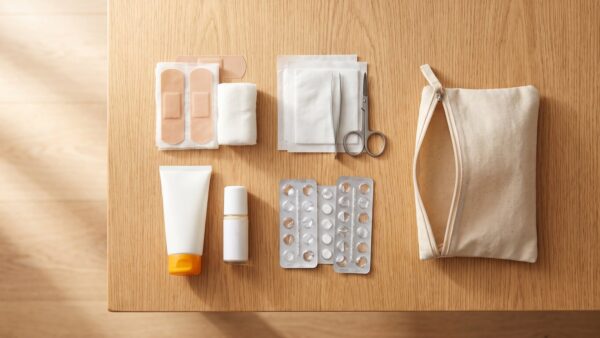 reiseapotheke bild 1 Reiseapotheke-Checkliste: Verbandmaterial, Sonnenschutz und Medikamente sortiert