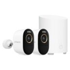 Reolink 4K 8MP Überwachungskamera Aussen Akku Solar Set, Argus 3 Ultra 2-Kamera-Set mit Home Hub Mini