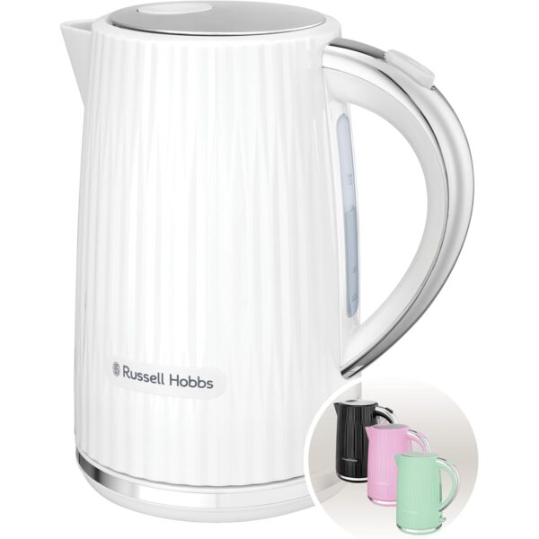 russell hobbs eden wasserkocher weiss Russell Hobbs Eden Wasserkocher in Weiß mit 1,7 Liter und 2400 Watt
