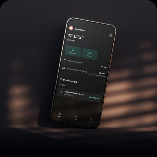 Scalable Tagesgeld Konto in der Scalable-Capital-App