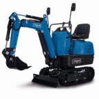 Scheppach EXC815 Benzin-Mini-Bagger mit Kettenantrieb und Räumschild