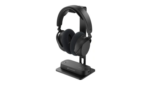 sennheiser rs 275 tv kopfhoerer ladestation sender Sennheiser RS 275 TV-Funkkopfhörer auf der Ladestation