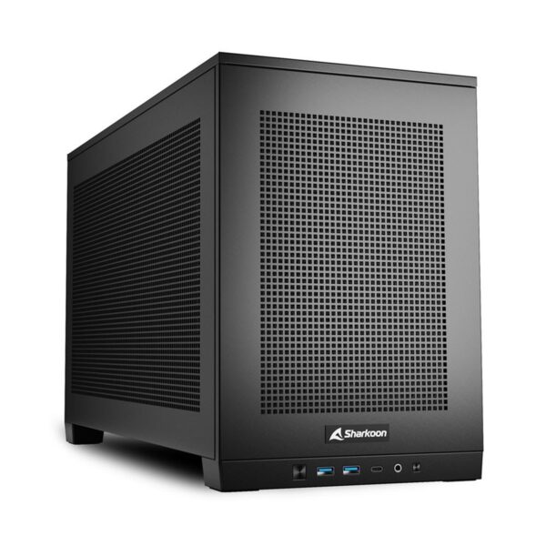 Sharkoon Rebel C20 ITX Computergehäuse Mini-ITX-Gehäuse PC Gehäuse Schwarz