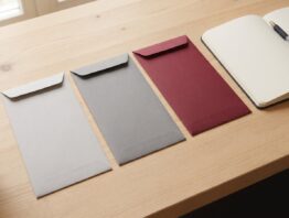 super sparpreis bild 1 Drei unbedruckte Umschläge in abgestuften Farben als Symbol für Super Sparpreis, Sparpreis und Flexpreis