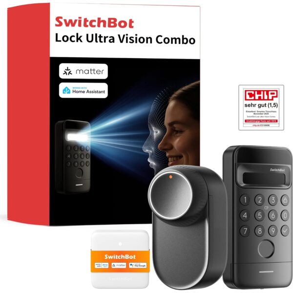 SwitchBot Lock Ultra Vision Combo mit Keypad Vision und Hub Mini