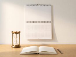 tage im jahr kalenderjahr Kalenderjahr mit 365 Tagen - leerer Wandkalender und Sanduhr