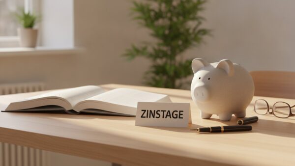 tage im jahr zinstage Zinstage im 360-Tage-Jahr - Kontoheft und Sparschwein auf hellem Schreibtisch
