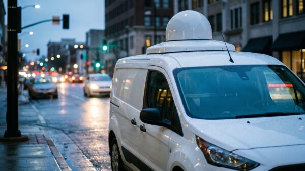 tesla fsd robotaxi vergleich Autonomes Fahren im Vergleich: Robotaxi mit Sensorkuppel in der Innenstadt