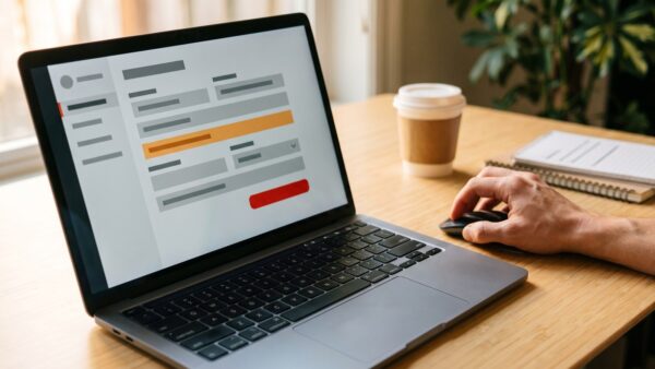 ueberweisung zurueckholen stoppen Online-Banking am Laptop mit offener Überweisungsmaske zum Stoppen einer Zahlung