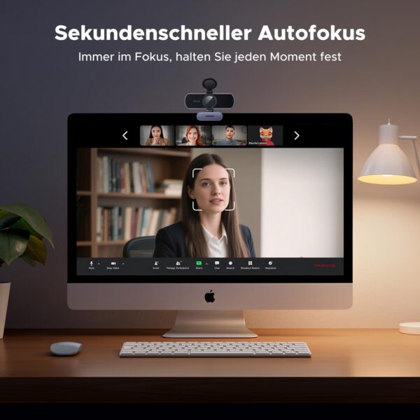 ugreen finecam lite 4k webcam autofokus 2026 09 UGREEN FineCam Lite 4K Webcam mit sekundenschnellem Autofokus im Videocall