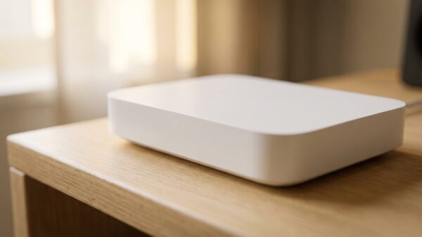 wlan passwort anzeigen bild 1 Nahaufnahme eines weiĂźen Routers ohne Aufkleber
