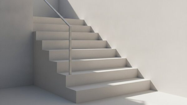 zigarettenpreis bild 3 Schlichte Betontreppe mit vier gleichmäßigen Stufen im Morgenlicht