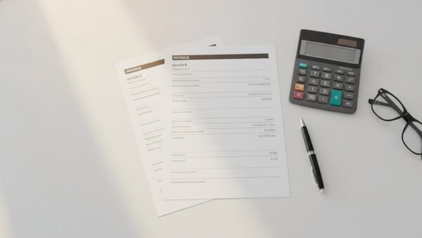 1und1 preiserhoehung bild 2 Zwei Rechnungen und ein Taschenrechner beim Vergleich alter und neuer Internetpreise