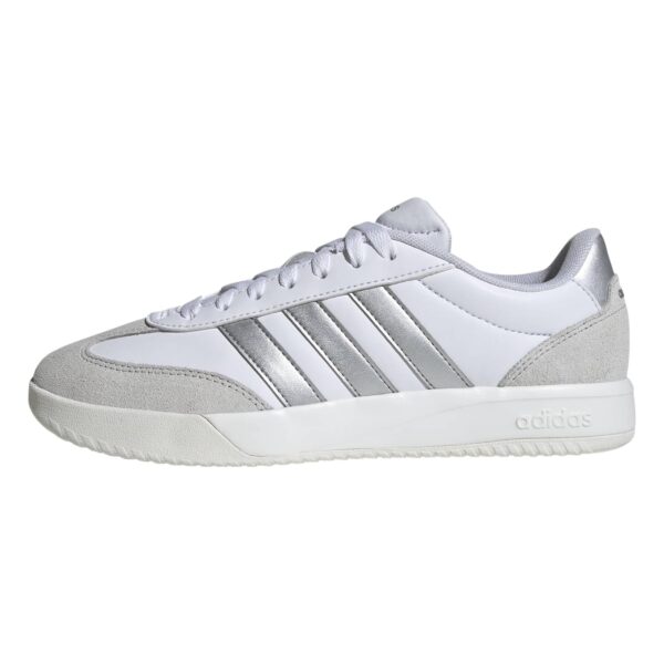 adidas vl court fc sneaker weiss silber adidas VL Court FC FTWWHT/SILVMT/GREONE 40 2/3 EU Ftwr White Silver Met Grey One