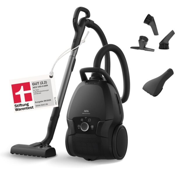 aeg vx9 5 ebr staubsauger mit beutel AEG VX9 Staubsauger mit Beutel, Stiftung Warentest Gut 2,2, 650W, VX9-5-EBR