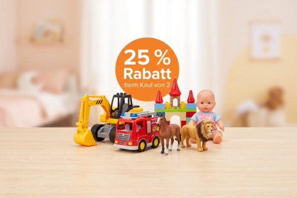 amazon 25 prozent rabatt 2 spielzeug artikel Amazon: 25% Rabatt beim Kauf von 2 Spielzeug-Artikeln