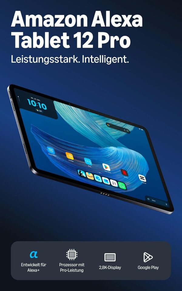 amazon alexa tablet 12 pro hersteller Amazon Alexa Tablet 12 Pro, Ansicht schräg von vorn