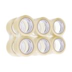 Amazon Basics Paketband transparent, 12 Rollen, 50 mm x 55 m
