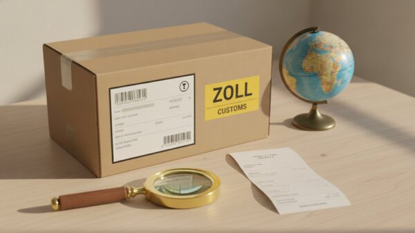 Bestellung bei amazon.com nach Deutschland: Paket mit Zoll-Aufkleber