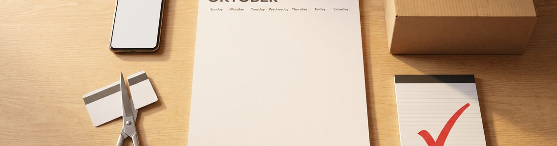 amazon.com Prime kündigen: Smartphone, Kalender und Versandkarton