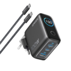Anker Nano 100W 3-Port Ladegerät mit Smart Display und USB-C Kabel
