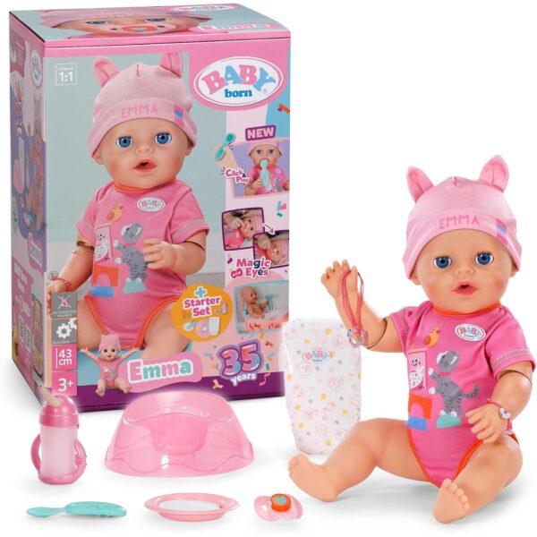 baby born brand week amazon emma click play BABY Born Emma 43 cm Babypuppe mit Click & Play, 10 Funktionen