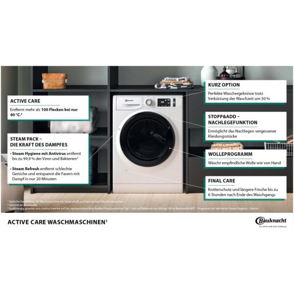 bauknecht w active 8a waschmaschine detail 1 Bauknecht W Active 8A Waschmaschine Detailansicht 1