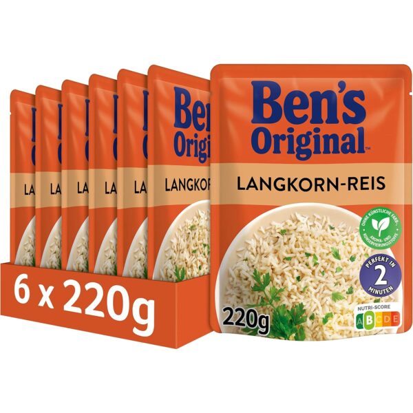 bens original express reis langkorn 6x220g Ben's Original Express Reis Original-Langkorn, 6 x 220 g