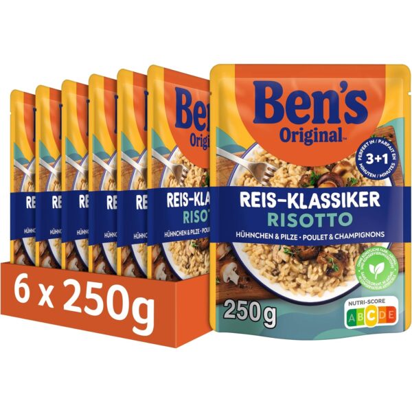 Ben's Original Express Reis Risotto mit Hühnchen und Pilzen 6 x 250 g