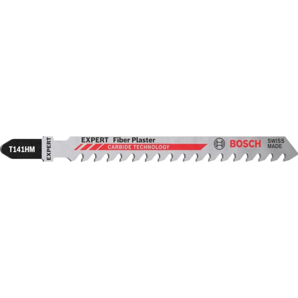 Bosch Accessories 3x Expert Fiber Plaster T 141 HM Stichsägeblatt, 100 mm